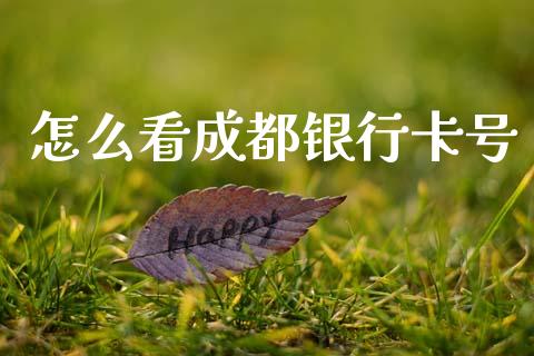 怎么看成都银行卡号_https://wap.yjjixie.cn_保险理财_第1张