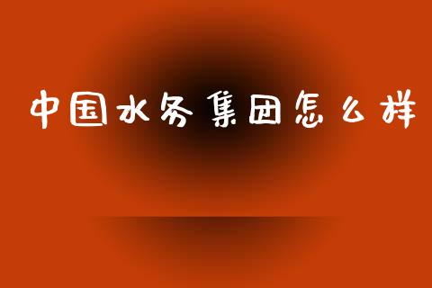 中国水务集团怎么样_https://wap.yjjixie.cn_商业资讯_第1张