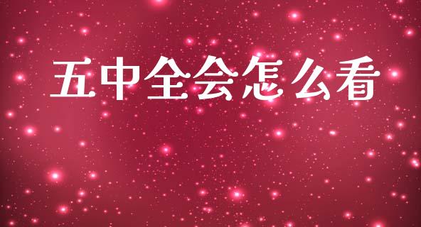 五中全会怎么看_https://wap.yjjixie.cn_证券市场_第1张