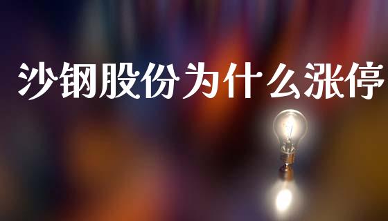 沙钢股份为什么涨停_https://wap.yjjixie.cn_商业资讯_第1张