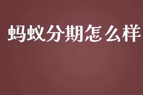 蚂蚁分期怎么样_https://wap.yjjixie.cn_港股行情_第1张