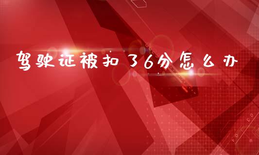 驾驶证被扣了6分怎么办_https://wap.yjjixie.cn_证券市场_第1张