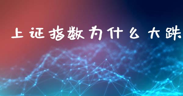上证指数为什么大跌_https://wap.yjjixie.cn_港股行情_第1张