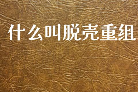 什么叫脱壳重组_https://wap.yjjixie.cn_保险理财_第1张
