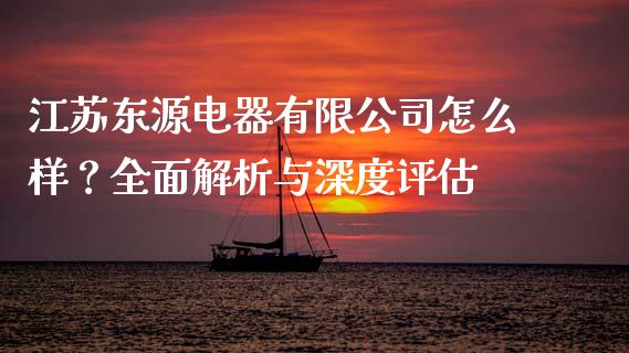 江苏东源电器有限公司怎么样？全面解析与深度评估_https://wap.yjjixie.cn_保险理财_第1张