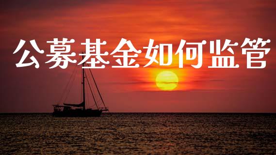 公募基金如何监管_https://wap.yjjixie.cn_保险理财_第1张