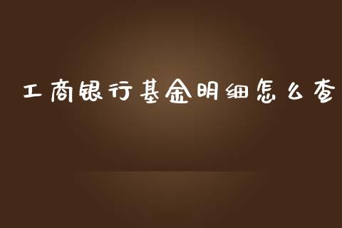 工商银行基金明细怎么查_https://wap.yjjixie.cn_港股行情_第1张