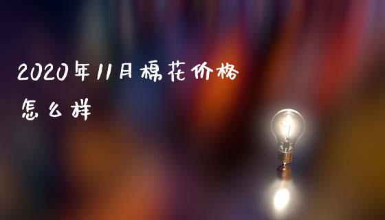 2020年11月棉花价格怎么样_https://wap.yjjixie.cn_商业资讯_第1张