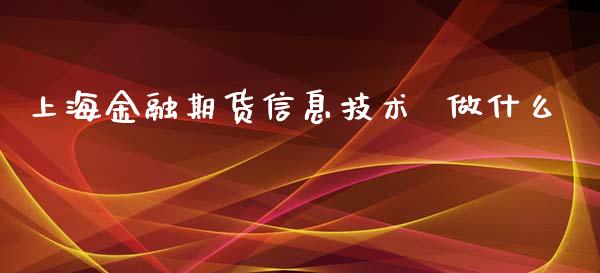 上海金融期货信息技术  做什么_https://wap.yjjixie.cn_港股行情_第1张