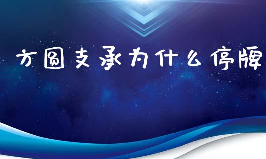 方圆支承为什么停牌_https://wap.yjjixie.cn_商业资讯_第1张