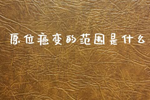 原位癌变的范围是什么_https://wap.yjjixie.cn_港股行情_第1张