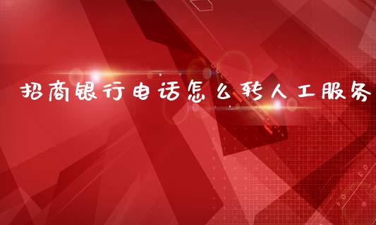 招商银行电话怎么转人工服务_https://wap.yjjixie.cn_港股行情_第1张