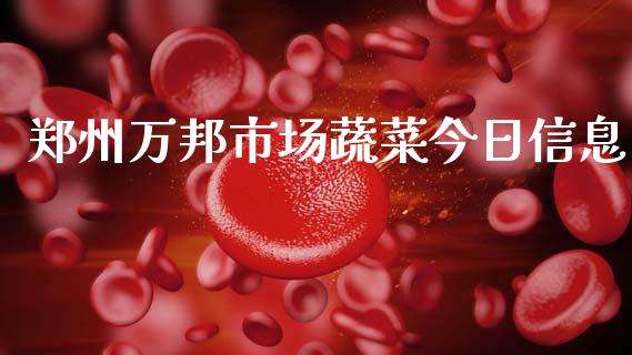 郑州万邦市场蔬菜今日信息_https://wap.yjjixie.cn_港股行情_第1张