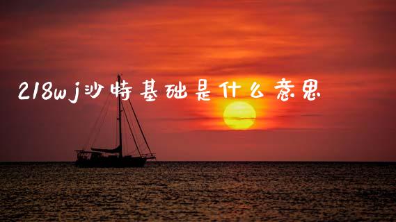 218wj沙特基础是什么意思_https://wap.yjjixie.cn_保险理财_第1张