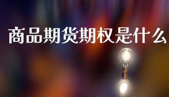 商品期货期权是什么_https://wap.yjjixie.cn_商业资讯_第1张