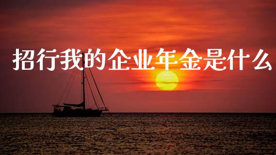 招行我的企业年金是什么_https://wap.yjjixie.cn_商业资讯_第1张