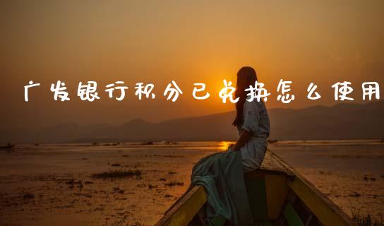 广发银行积分已兑换怎么使用_https://wap.yjjixie.cn_保险理财_第1张