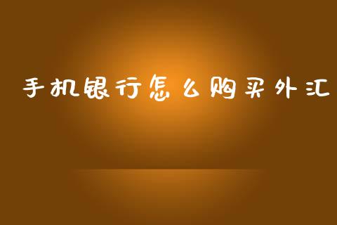 手机银行怎么购买外汇_https://wap.yjjixie.cn_港股行情_第1张