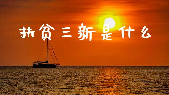 扶贫三新是什么_https://wap.yjjixie.cn_保险理财_第1张