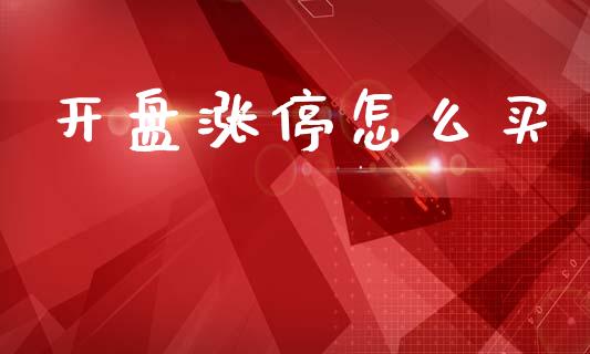 开盘涨停怎么买_https://wap.yjjixie.cn_商业资讯_第1张
