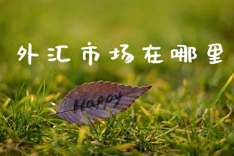 外汇市场在哪里_https://wap.yjjixie.cn_证券市场_第1张