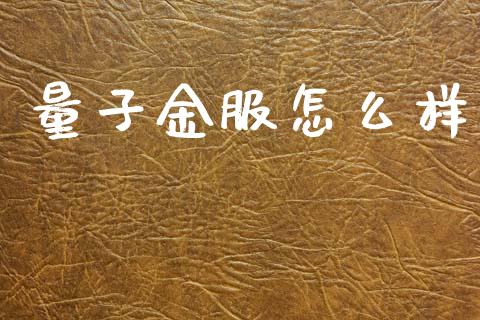 量子金服怎么样_https://wap.yjjixie.cn_商业资讯_第1张