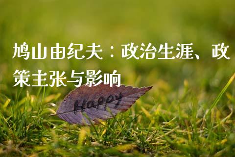 鸠山由纪夫：政治生涯、政策主张与影响_https://wap.yjjixie.cn_商业资讯_第1张