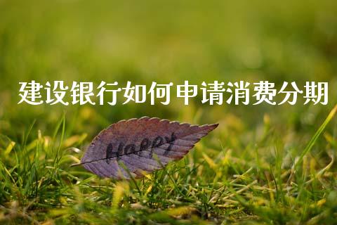 建设银行如何申请消费分期_https://wap.yjjixie.cn_证券市场_第1张