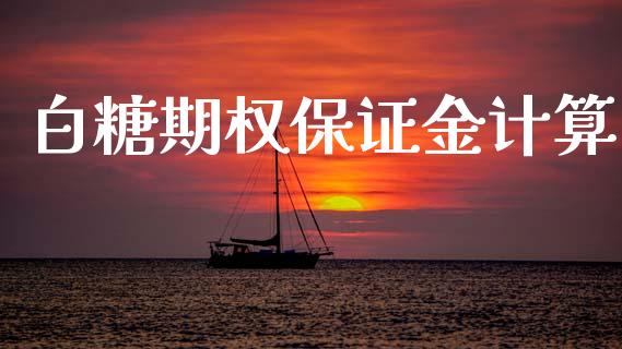 白糖期权保证金计算_https://wap.yjjixie.cn_保险理财_第1张