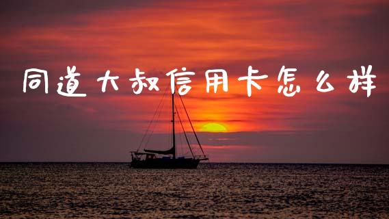 同道大叔信用卡怎么样_https://wap.yjjixie.cn_商业资讯_第1张