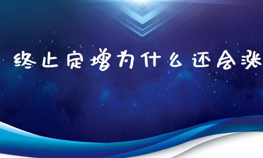 终止定增为什么还会涨_https://wap.yjjixie.cn_证券市场_第1张
