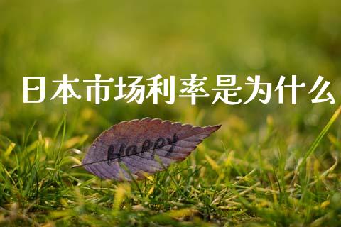 日本市场利率是为什么_https://wap.yjjixie.cn_商业资讯_第1张