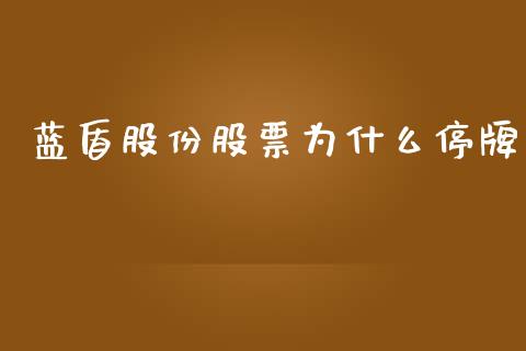 蓝盾股份股票为什么停牌_https://wap.yjjixie.cn_港股行情_第1张