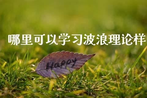 哪里可以学习波浪理论样_https://wap.yjjixie.cn_港股行情_第1张