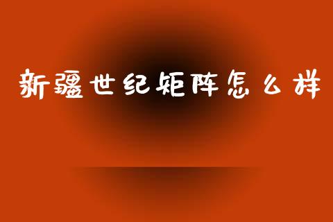 新疆世纪矩阵怎么样_https://wap.yjjixie.cn_保险理财_第1张