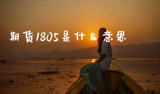 期货1805是什么意思_https://wap.yjjixie.cn_港股行情_第1张