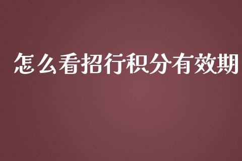 怎么看招行积分有效期_https://wap.yjjixie.cn_保险理财_第1张