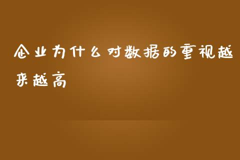 企业为什么对数据的重视越来越高_https://wap.yjjixie.cn_证券市场_第1张