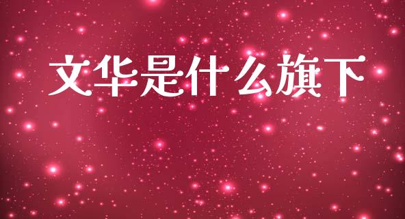 文华是什么旗下_https://wap.yjjixie.cn_证券市场_第1张