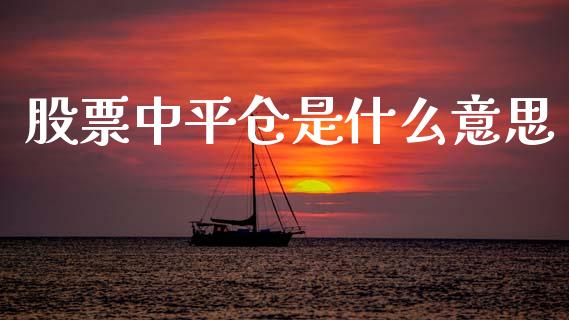 股票中平仓是什么意思_https://wap.yjjixie.cn_港股行情_第1张