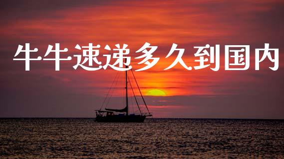 牛牛速递多久到国内_https://wap.yjjixie.cn_证券市场_第1张