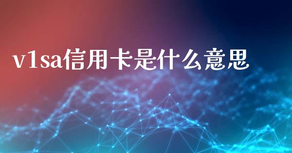 v1sa信用卡是什么意思_https://wap.yjjixie.cn_证券市场_第1张