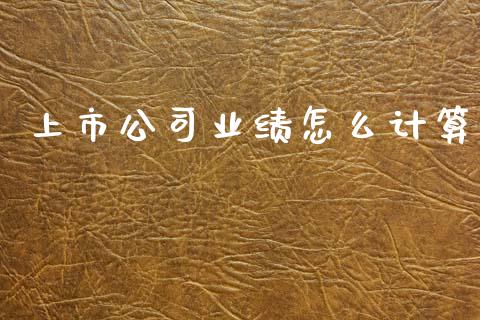 上市公司业绩怎么计算_https://wap.yjjixie.cn_保险理财_第1张