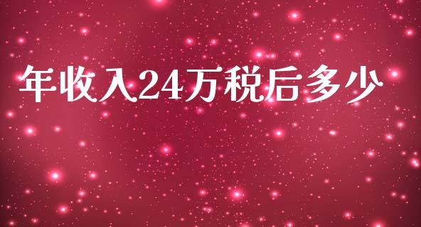 年收入24万税后多少_https://wap.yjjixie.cn_证券市场_第1张