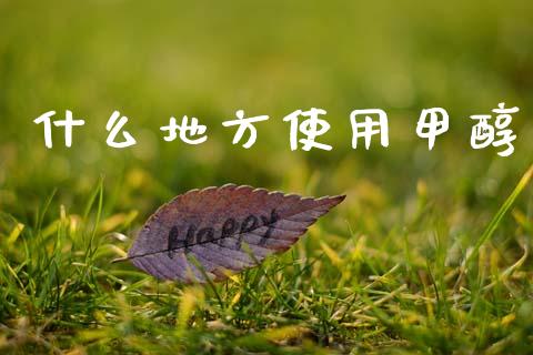 什么地方使用甲醇_https://wap.yjjixie.cn_商业资讯_第1张