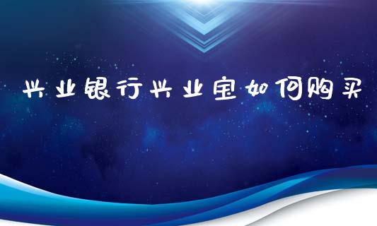 兴业银行兴业宝如何购买_https://wap.yjjixie.cn_保险理财_第1张