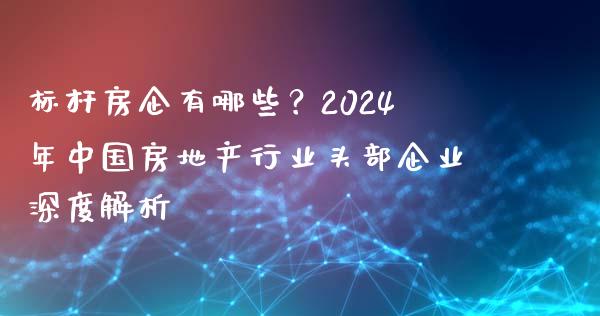 标杆房企有哪些？2024年中国房地产行业头部企业深度解析_https://wap.yjjixie.cn_保险理财_第1张