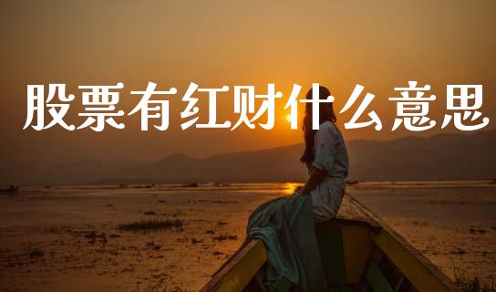 股票有红财什么意思_https://wap.yjjixie.cn_港股行情_第1张