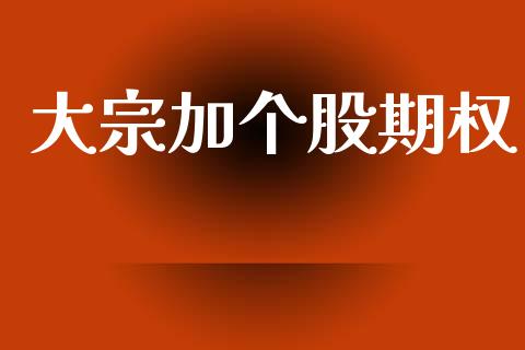 大宗加个股期权_https://wap.yjjixie.cn_保险理财_第1张