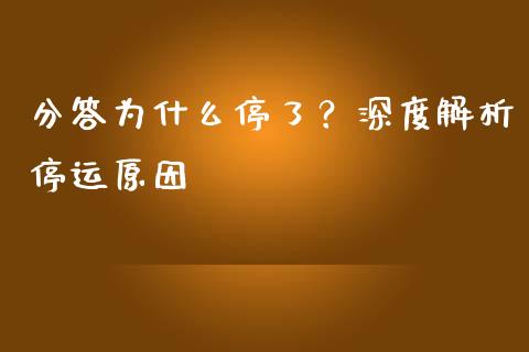 分答为什么停了？深度解析停运原因_https://wap.yjjixie.cn_证券市场_第1张